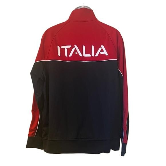 Fila Sport Italia Full Zip Track Jacket Men's XL Red Black Retro Style - Picture 2 of 7